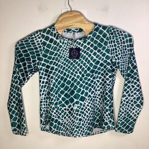 The Bubble Womens‎ Crew Long Sleeve Top Green Size Medium NWT